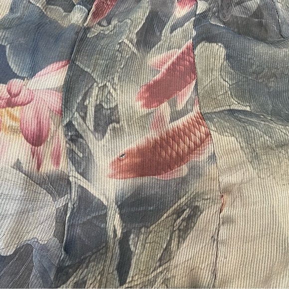 Soft Surroundings Tea Garden Asymmetrical Topper Floral Cardigan Sz PM - Picture 11 of 12